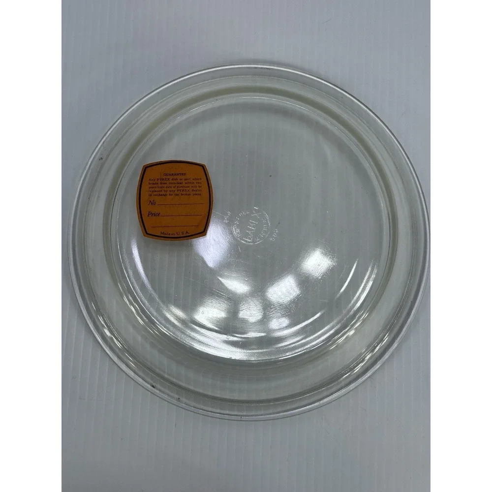 Vintage Pyrex Brand Oven Ware Clear Glass Pie Plate #209 Original Box & Label 9